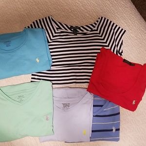 6 Polo short sleeve tee shirts